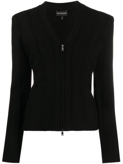 μπουφαν Armani Emporio Fitted Zipped γυναικεια μαυρα | GR15862