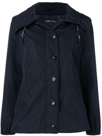 μπουφαν Armani Emporio Fitted Κουκουλοφόρος γυναικεια μπλε | GR46593