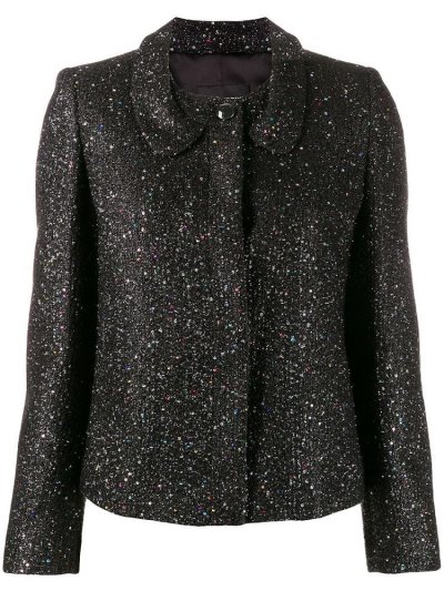 μπουφαν Armani Emporio Glitter Fitted γυναικεια μαυρα | GR76159