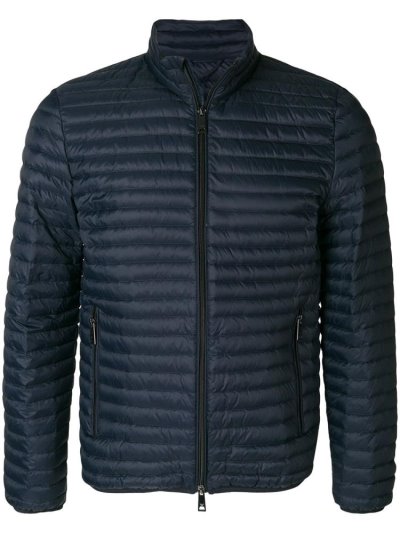 μπουφαν Armani Emporio Padded Zip Up ανδρικα μπλε | GR96904