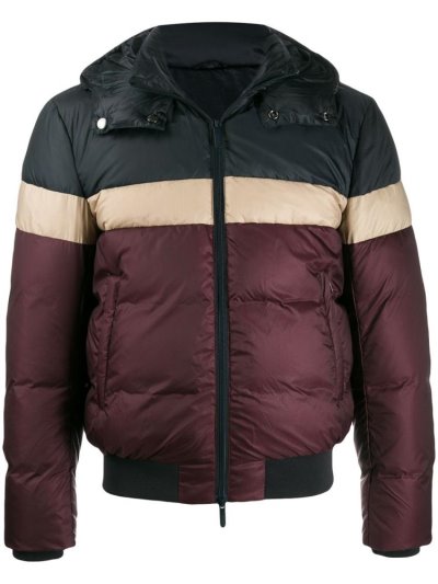 μπουφαν Armani Emporio Padded Κουκουλοφόρος ανδρικα μαυρα | GR68429