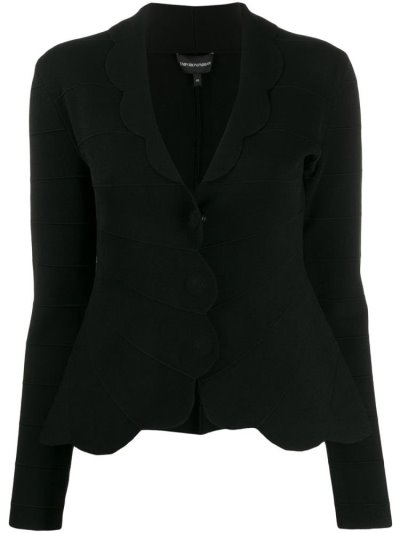 μπουφαν Armani Emporio Scalloped Fitted γυναικεια μαυρα | GR23108