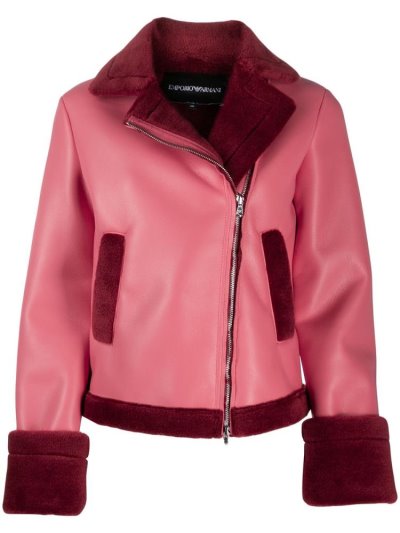 μπουφαν Armani Emporio Shearling επενδυση γυναικεια κοκκινα | GR21377