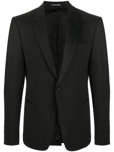 μπουφαν Armani Emporio Single Breasted Wool Suit ανδρικα μαυρα | GR86270