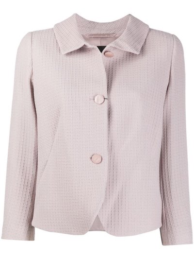 μπουφαν Armani Emporio Textured Buttoned γυναικεια ροζ | GR69466