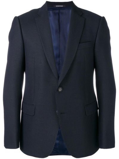 μπουφαν Armani Emporio Waffle Knit στυλ Suit ανδρικα μπλε μαυρα | GR46442