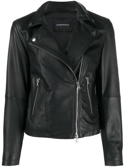μπουφαν Armani Emporio Zipped ποδηλατου Jacket γυναικεια μαυρα | GR63398