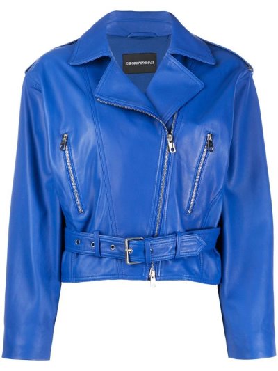 μπουφαν Armani Emporio Zipped ποδηλατου Jacket γυναικεια μπλε | GR68762
