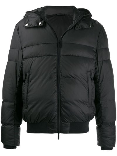 μπουφαν Armani Emporio Κουκουλοφόρος Padded Jacket ανδρικα μαυρα | GR78022
