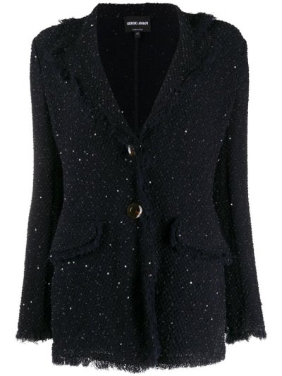 μπουφαν Giorgio Armani Bouclé γυναικεια μπλε | GR12595