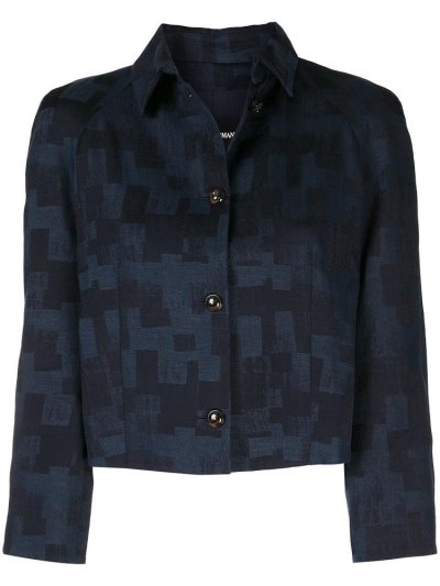 μπουφαν Giorgio Armani Cropped γυναικεια μπλε | GR44554