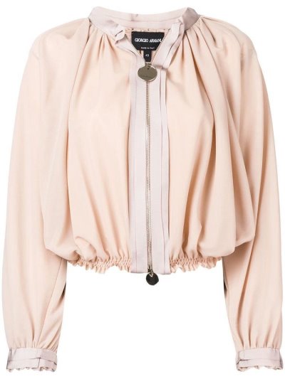 μπουφαν Giorgio Armani Ruched Design Cropped γυναικεια Μπεζ | GR67047