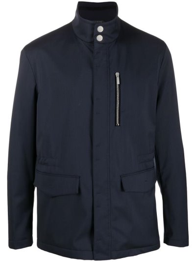 μπουφαν Giorgio Armani Stand Collar Field ανδρικα μπλε | GR90627