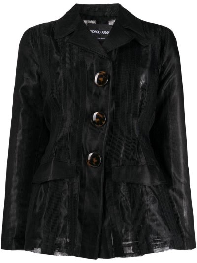 μπουφαν Giorgio Armani Transparent Fitted γυναικεια μαυρα | GR22363