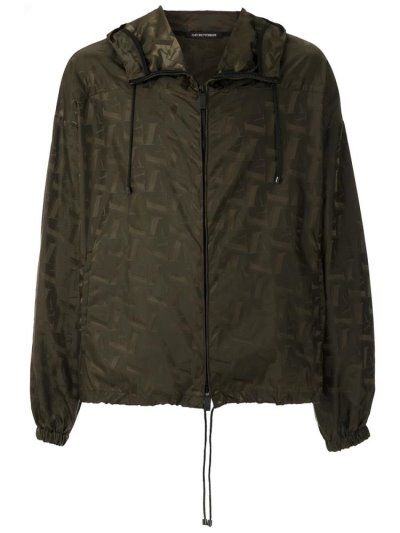 παλτό Armani Emporio All Over Print Windbreaker ανδρικα πρασινο | GR27067