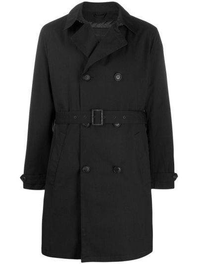 παλτό Armani Emporio Padded Trench Coat ανδρικα μαυρα | GR47939