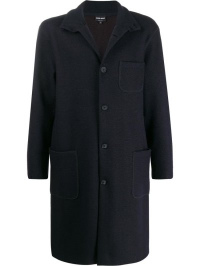 παλτό Giorgio Armani Long Buttoned ανδρικα μαυρα | GR99636