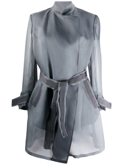 παλτό Giorgio Armani Sheer Trench Coa γυναικεια γκρι | GR24991