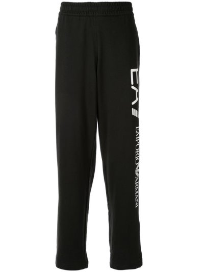 παντελονι Ea7 Emporio Armani Logo Print tracking ανδρικα μαυρα | GR66897