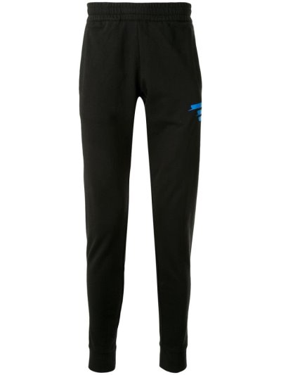 παντελονι Ea7 Emporio Armani Slim Fit Logo Print tracking ανδρικα μαυρα | GR72242
