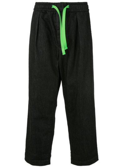 παντελονι Armani Emporio Drawstring waist Loose Fit ανδρικα μαυρα | GR29520