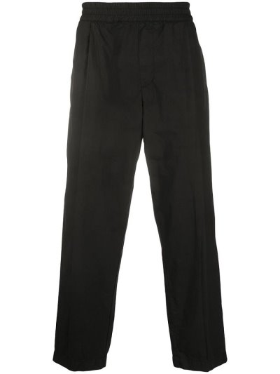 παντελονι Armani Emporio Elasticated waist Straight ανδρικα μαυρα | GR93613