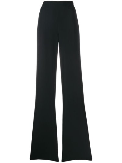 παντελονι Armani Emporio High Waisted φαρδια Leg γυναικεια μαυρα | GR03293