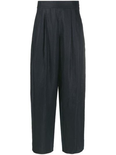 παντελονι Armani Emporio High Waisted γυναικεια μπλε | GR54047