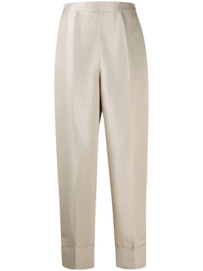 παντελονι Armani Emporio High Waisted Straight Leg γυναικεια Μπεζ | GR97704