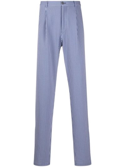 παντελονι Armani Emporio Striped Straight Leg ανδρικα μπλε | GR39343