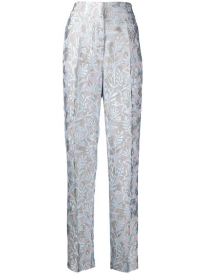 παντελονι Giorgio Armani Brocade γυναικεια μπλε γκρι | GR08648