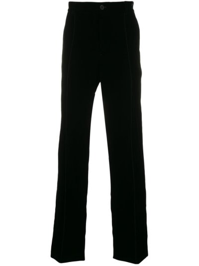 παντελονι Giorgio Armani Elasticated Waistband Straight ανδρικα μαυρα | GR49389