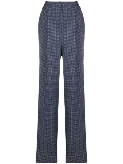 παντελονι Giorgio Armani Geometric Pattern High Rise γυναικεια μπλε | GR54842