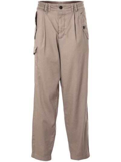 παντελονι Giorgio Armani High Waisted Tapered ανδρικα καφε | GR57449