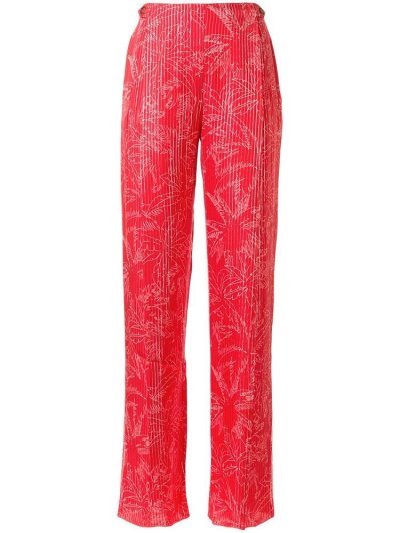 παντελονι Giorgio Armani Palm Tree Print γυναικεια κοκκινα | GR83612