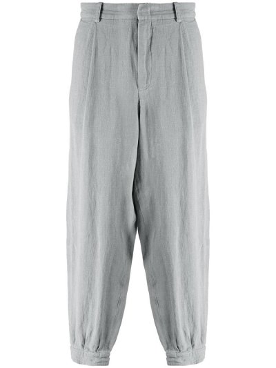 παντελονι Giorgio Armani Plain Loose Fit ανδρικα γκρι | GR52648