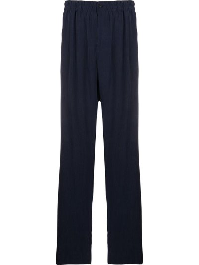 παντελονι Giorgio Armani Pleated Straight Leg ανδρικα μπλε | GR62609