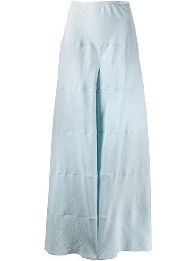 παντελονι Giorgio Armani Tiered Palazzo γυναικεια μπλε | GR44477