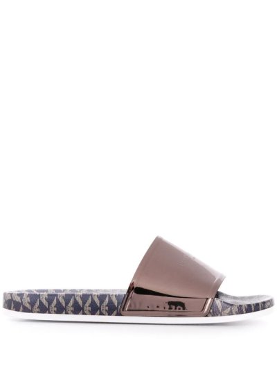 παντοφλεσ Armani Emporio Flag Logo γυναικεια ασημι | GR89455