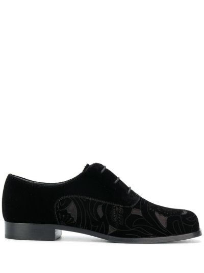 παπουτσια Armani Emporio Floral Cut Out δαντελα Up Shoes γυναικεια μαυρα | GR62483