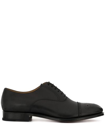 παπουτσια Giorgio Armani Decorative Perforation δαντελα Up Shoes ανδρικα μαυρα | GR38748