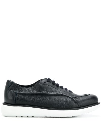 παπουτσια Giorgio Armani δερματινα δαντελα Up Shoes ανδρικα μπλε | GR97237