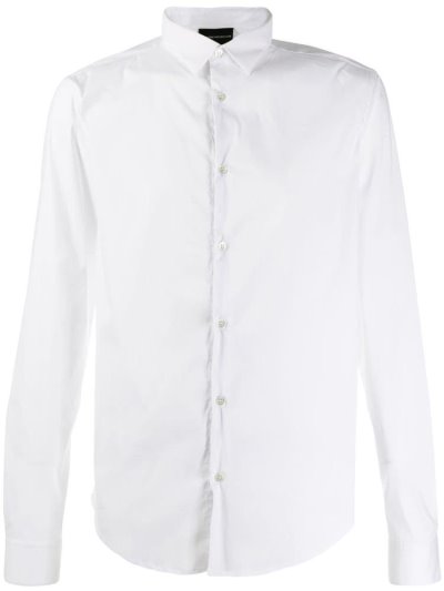 πουκαμισα Armani Emporio Buttoned Up ανδρικα ασπρα | GR24217