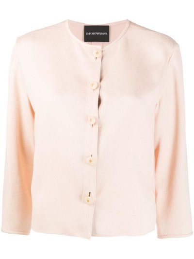 πουκαμισα Armani Emporio Collarless Regular Fit γυναικεια ροζ | GR27455
