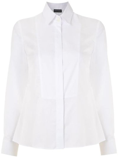 πουκαμισα Armani Emporio Contrast Bib γυναικεια ασπρα | GR28783