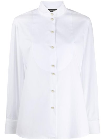 πουκαμισα Armani Emporio Cutaway Collar γυναικεια ασπρα | GR96312