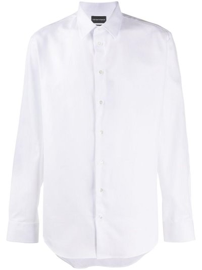 πουκαμισα Armani Emporio Formal Long Sleeve ανδρικα ασπρα | GR58894