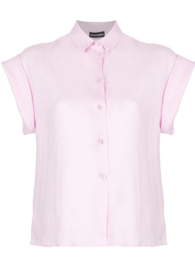 πουκαμισα Armani Emporio Half Sleeve Cropped γυναικεια ροζ | GR75529