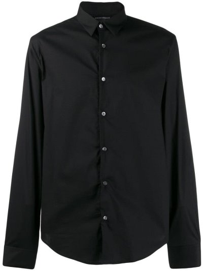 πουκαμισα Armani Emporio Long Sleeve ανδρικα μαυρα | GR70876