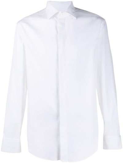 πουκαμισα Armani Emporio Modern Fit Pointed Collar ανδρικα ασπρα | GR26277